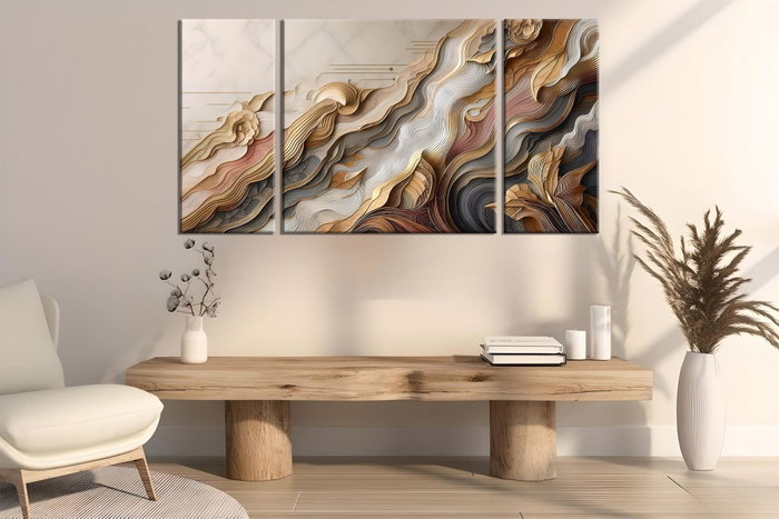 Wallity MXC04 Set de 3 Pinturas Decorativas en Lienzo Multicolor